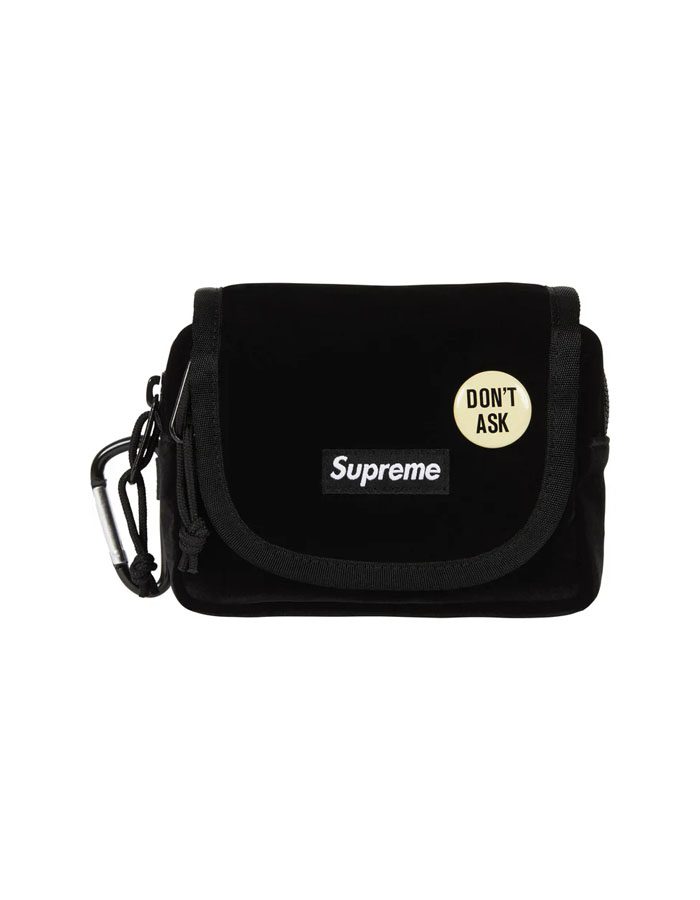 Supreme Mini Velvet Pouch Black - Imagen 1